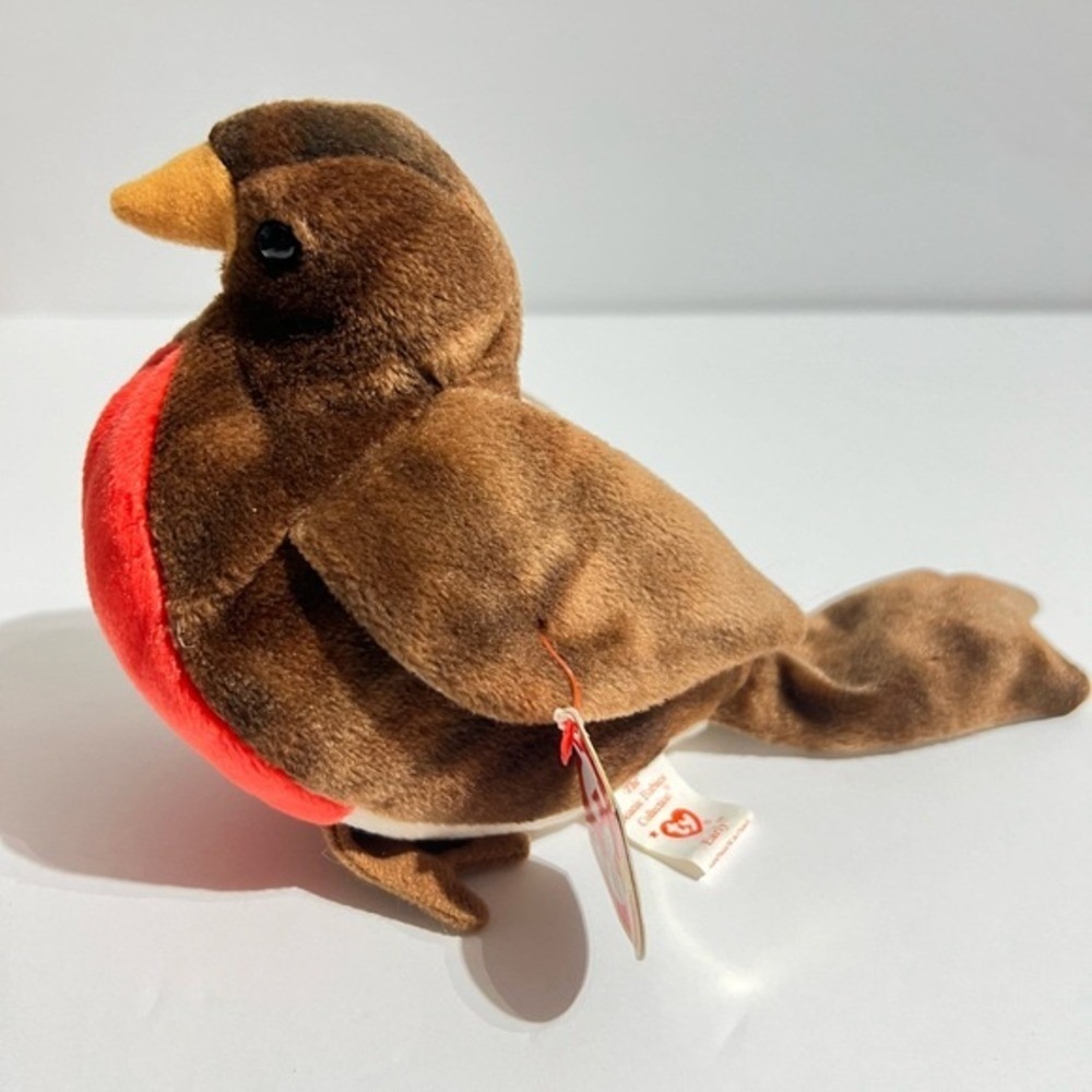 Ty Early the Robin Beanie Babies Plush Bird Red Breast Brown 1998 Small